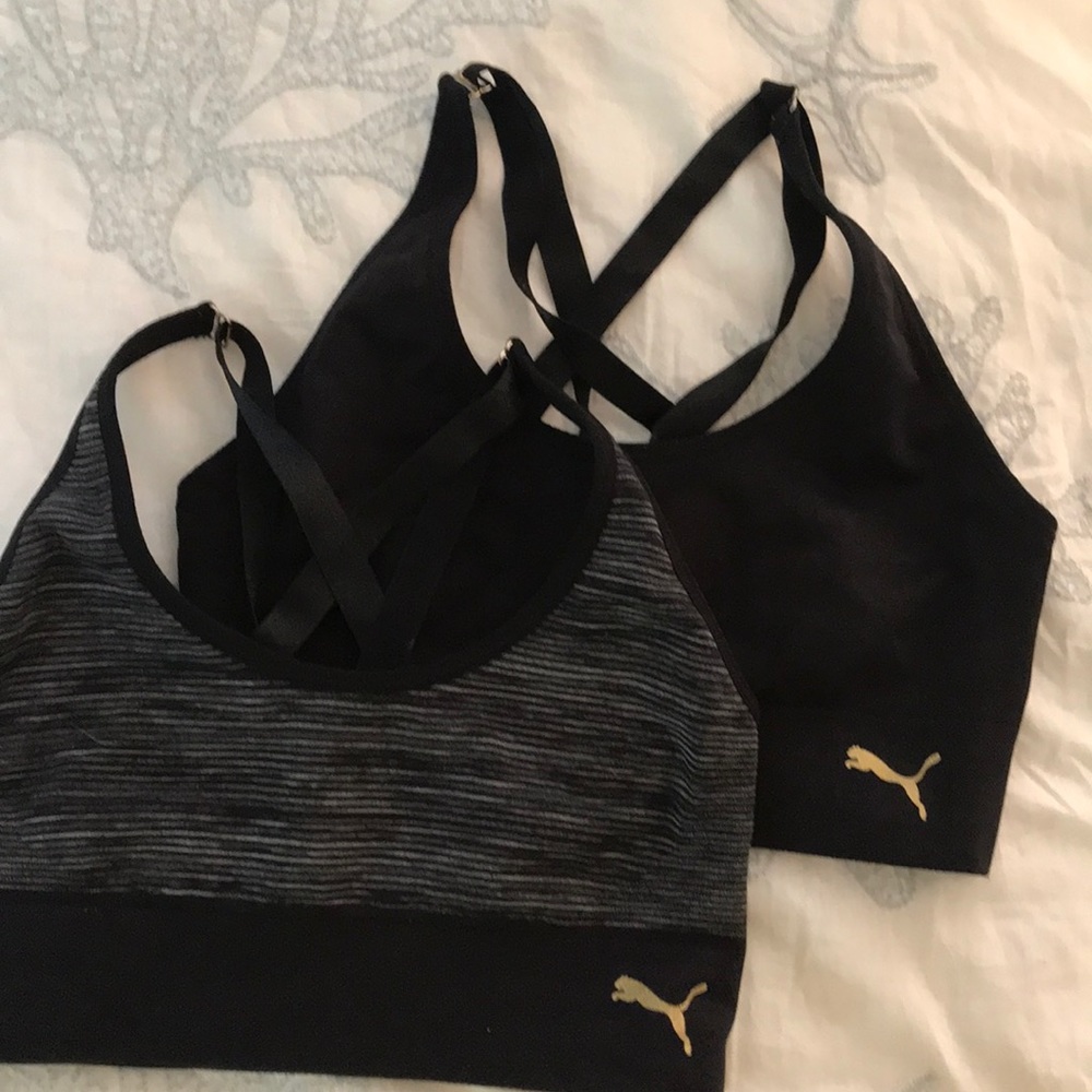 2 puma sports bras like new size small